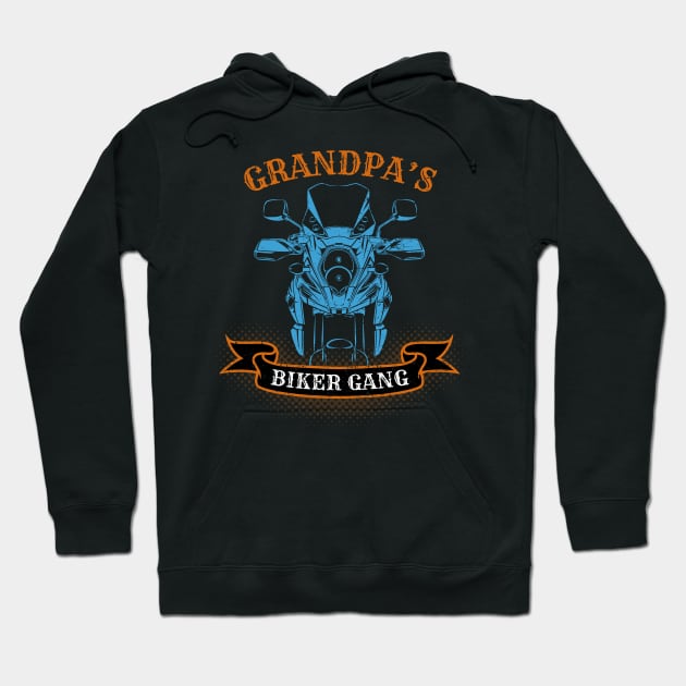 Grandpa's Biker Gang Father's Day Hoodie by DwiRetnoArt99